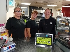 The team at Butties proudly show off their 5 star rating